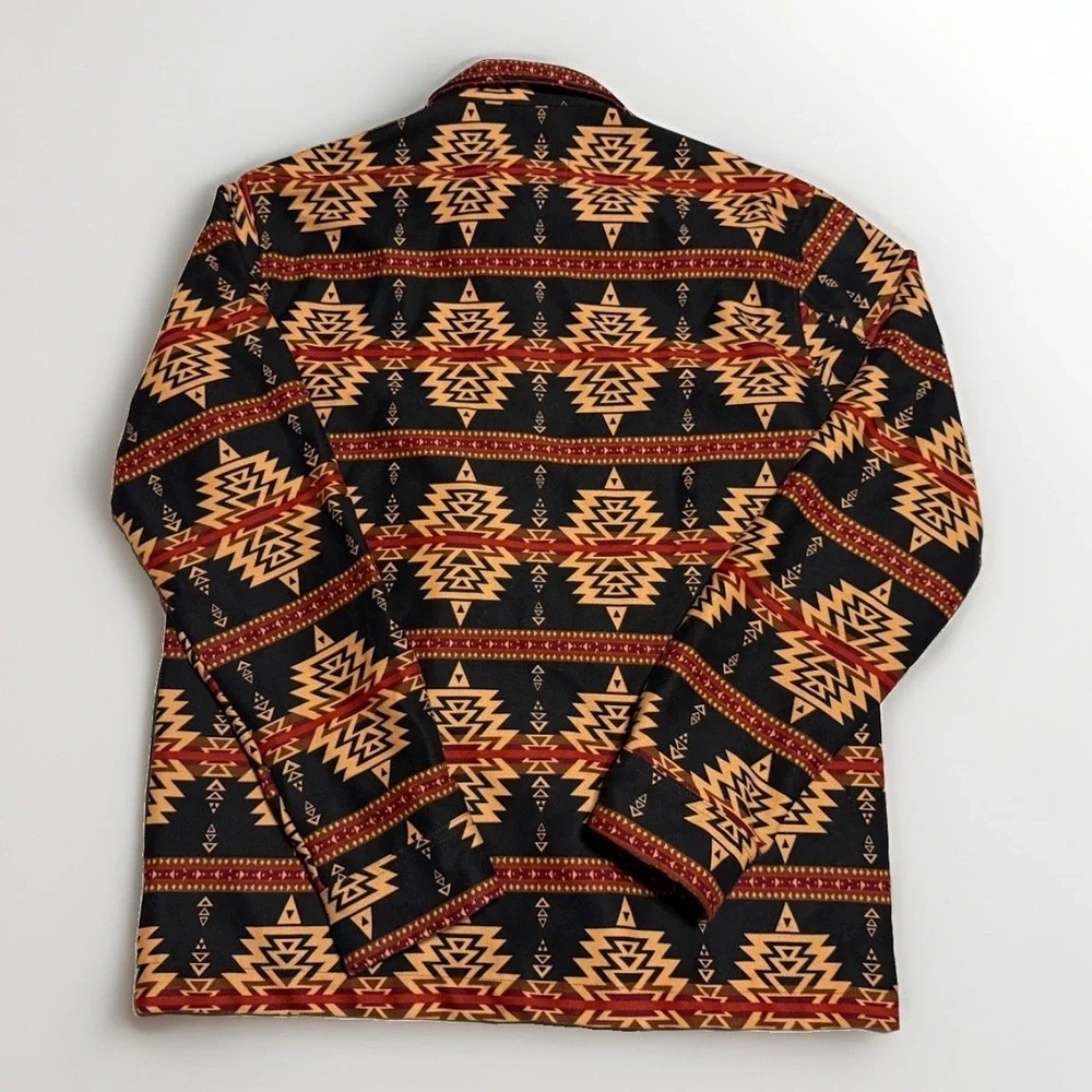 Nomad Aztec Twill Shacket Men's Medium Tobacco Black Western